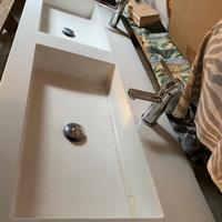 Lavabo bagno doppia vasca corian