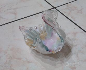 Piccolo Cigno Svuotatasche in vetro di Murano