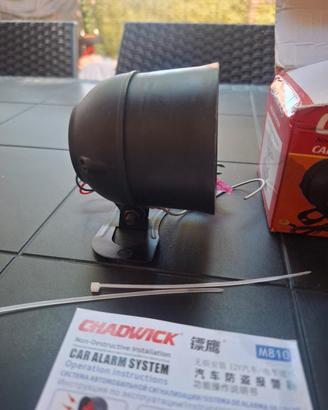 Allarme Auto 12V Sirena Potente + 2 Telecomandi 