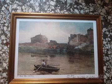 Due stampe di Roma sparita di pittore R. Franz. 