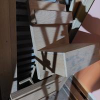 Comodini sospesi 2x per B&B o Hotel, in legno 
