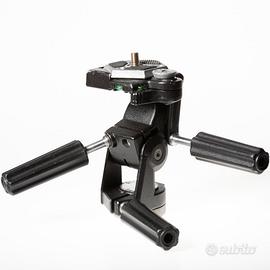 Manfrotto 029 testa tre vie con piastra rapida