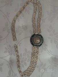 Cintura gioiello vintage con Medusa e greca