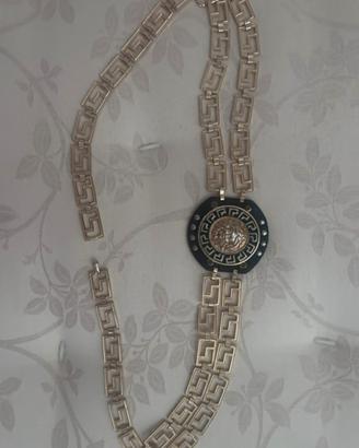 Cintura gioiello vintage con Medusa e greca