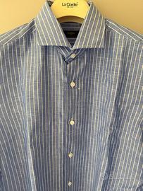 Camicia di lino e cotone Barba taglia 40 nuova