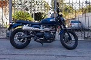 triunph scrambler 900 blue town