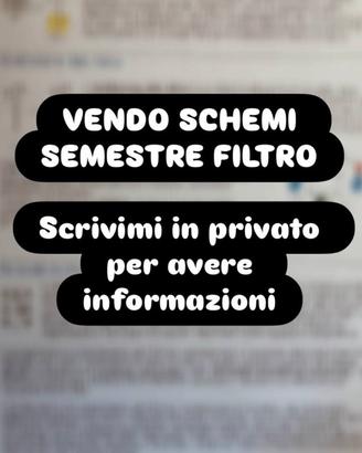 Schemi biologia semestre filtro