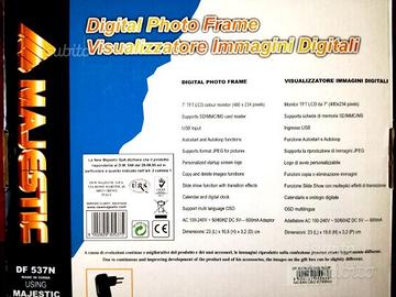 Cornice digitale per foto, orologio calendario