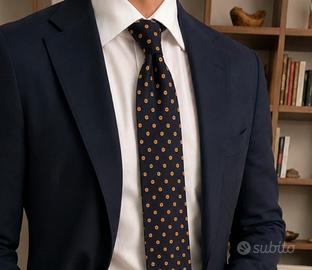 Cravatta Blu Navy Andrew London 100% seta