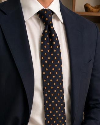 Cravatta Blu Navy Andrew London 100% seta