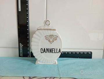 Barattolo spezie Cannella vintage porcellana
