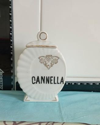 Barattolo spezie Cannella vintage porcellana