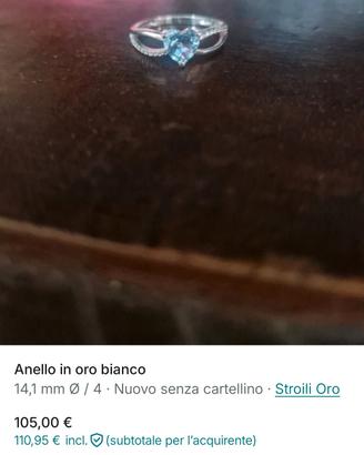 anello oro bianco