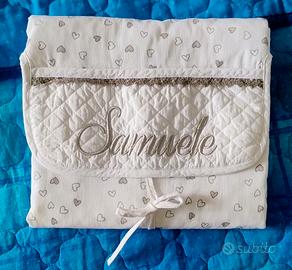 Fasciatoio portatile ricamo Samuele 