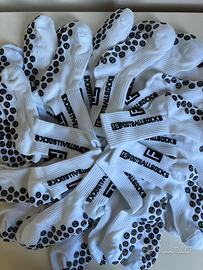 Socks calze calcio sport grip bianche/nere 37-45