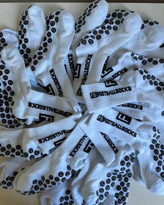 Socks calze calcio sport grip bianche/nere 37-45