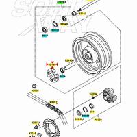 Gomma parastrappi Kawasaki ZXR H1 Stinger 750 9216