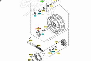 Gomma parastrappi Kawasaki ZXR H1 Stinger 750 9216