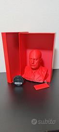 MUSSOLINI Pelatone Rosso Busto Pop La Zanzara 14CM