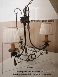 Set 2 lampadari + 10 applique vintage/antichi 