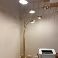 2 Piantane Octopus in metallo dorato 5 luci