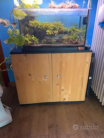 Acquario con mobiletto, filtro e accessori