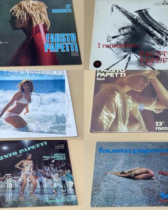 6 dischi vinile Fausto Papetti 33 giri LP stock