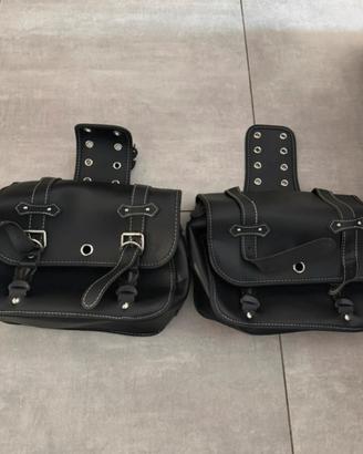 Coppia borse laterali moto custom  – NUOVE