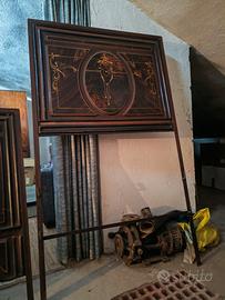 spalliera letto antico 