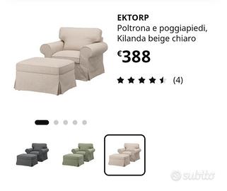  Poltrona e poggiapiedi ikea