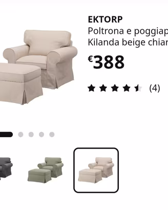  Poltrona e poggiapiedi ikea