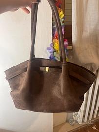 Borsa in camoscio marrone