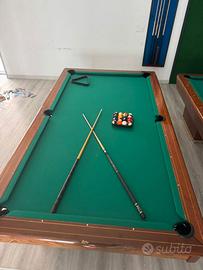 COPPIA TAVOLI DA BILIARDO CEDRO MADE IN ITALY