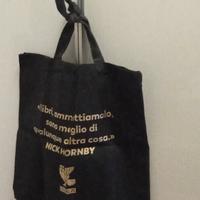 Borsa tote in tela Shopper guanda Nick Hornby nera