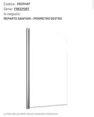 vetro vasca da bagno  130h