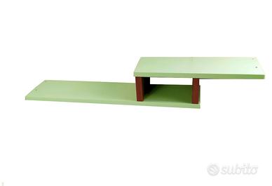 Mensola doppia da parete pensile a muro L. 103 cm.