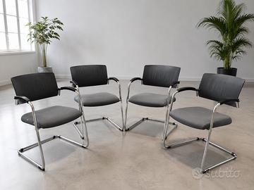 4 sedie Interstuhl con braccioli - design