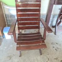2 sedie/sdraio vero legno