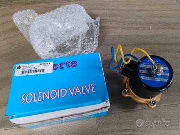 Elettrovalvola tubi 1/2'' ottone solenoide 12V