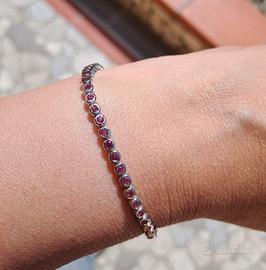 Bracciale tennis in argento 925