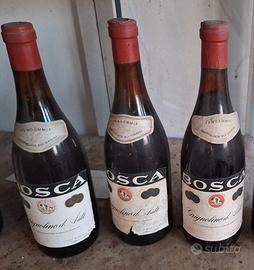 3 bottiglie epoca vintage grignolino bosca