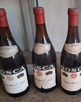 3 bottiglie epoca vintage grignolino bosca