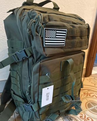 Zaino tattico robusto impermeabile verde militare
