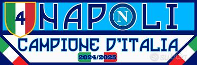 STRISCIONE 1 NAPOLI IN PVC 300X100CM 4 scudetto