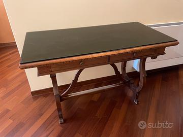 Scrivania antica in legno anni ‘50 stile fratino
