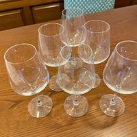 6 calici in cristallo