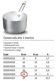 Casseruola Alta cucina professionale