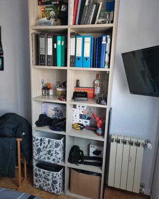 camera da letto(letto, armadio e libreria)