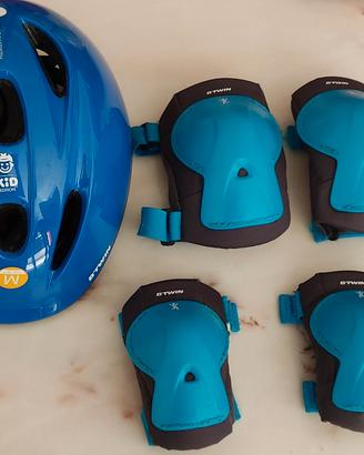 protezioni casco ginocchiere e gomitiere bambino 