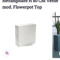 Fioriera resina bianca h 80 cm